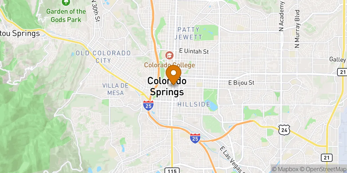 neighborhood map neighborhood map in Colorado Springs, CO